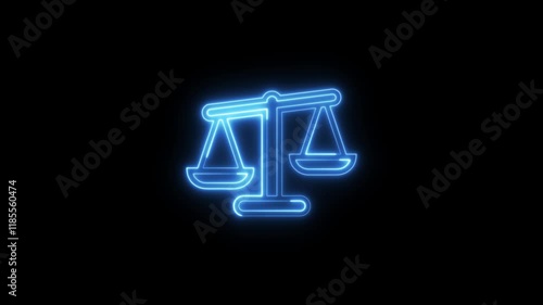 scales digital technology blue neon animation