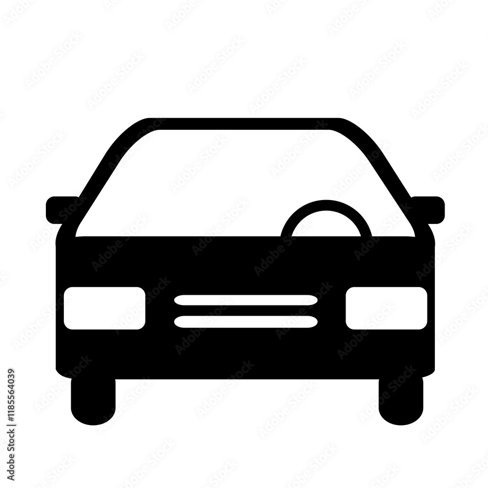 Simple cartoon car design on white background Simple cartoon car design on white background