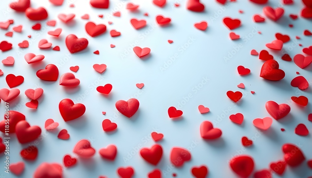 Valentine's Day background banner. Abstract panorama background with red hearts. Red heart on Valentine's Day love with ribbon and blurry lights banner in the background. Valentines day background Valentine's Day background banner. Abstract panorama background with red hearts. Red heart on Valentine's Day love with ribbon and blurry lights banner in the background. Valentines day background