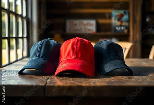 hats on a shelf