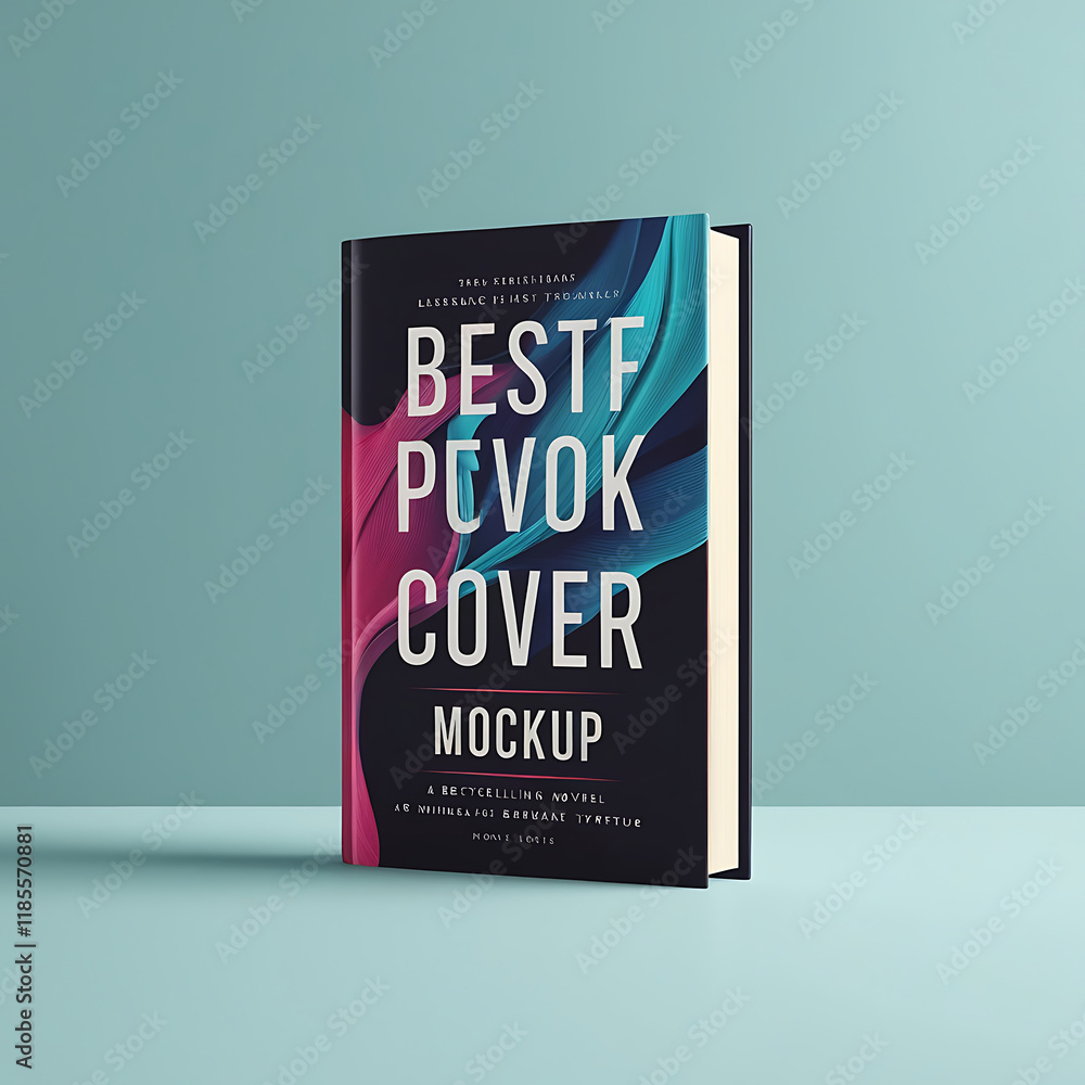 Minimalist and eye-catching book cover mockup image