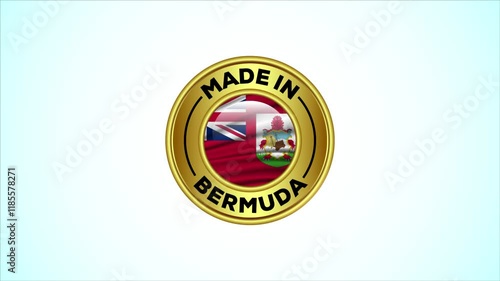 Made in Bermuda golden badge animation