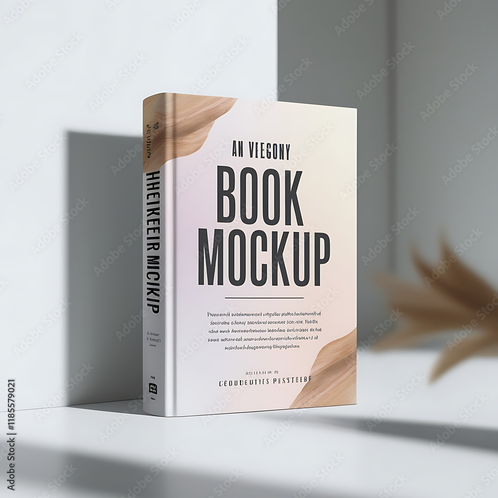 Minimalist and eye-catching book cover mockup image Minimalist and eye-catching book cover mockup image