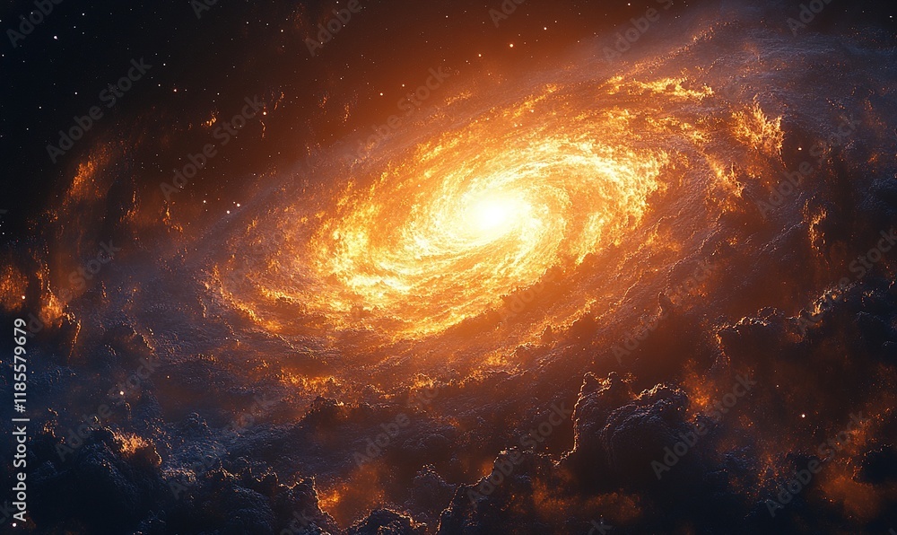 A stunning depiction of a spiral galaxy, showcasing vibrant colors and cosmic elements in a vast universe. A stunning depiction of a spiral galaxy, showcasing vibrant colors and cosmic elements in a vast universe.