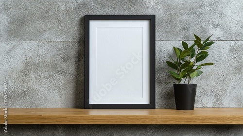 Minimalist framed artwork display modern interior photography contemporary space eye-level view aesthetic concept