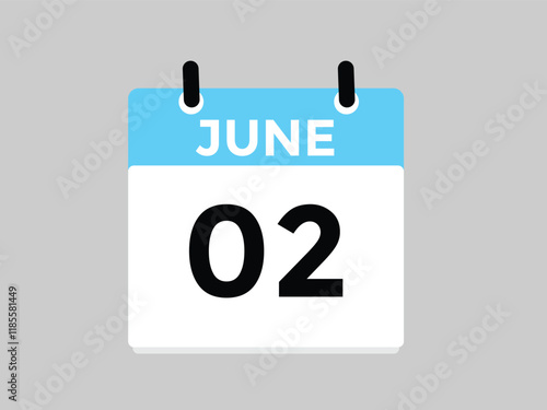 2 June - daily calendar Icon
