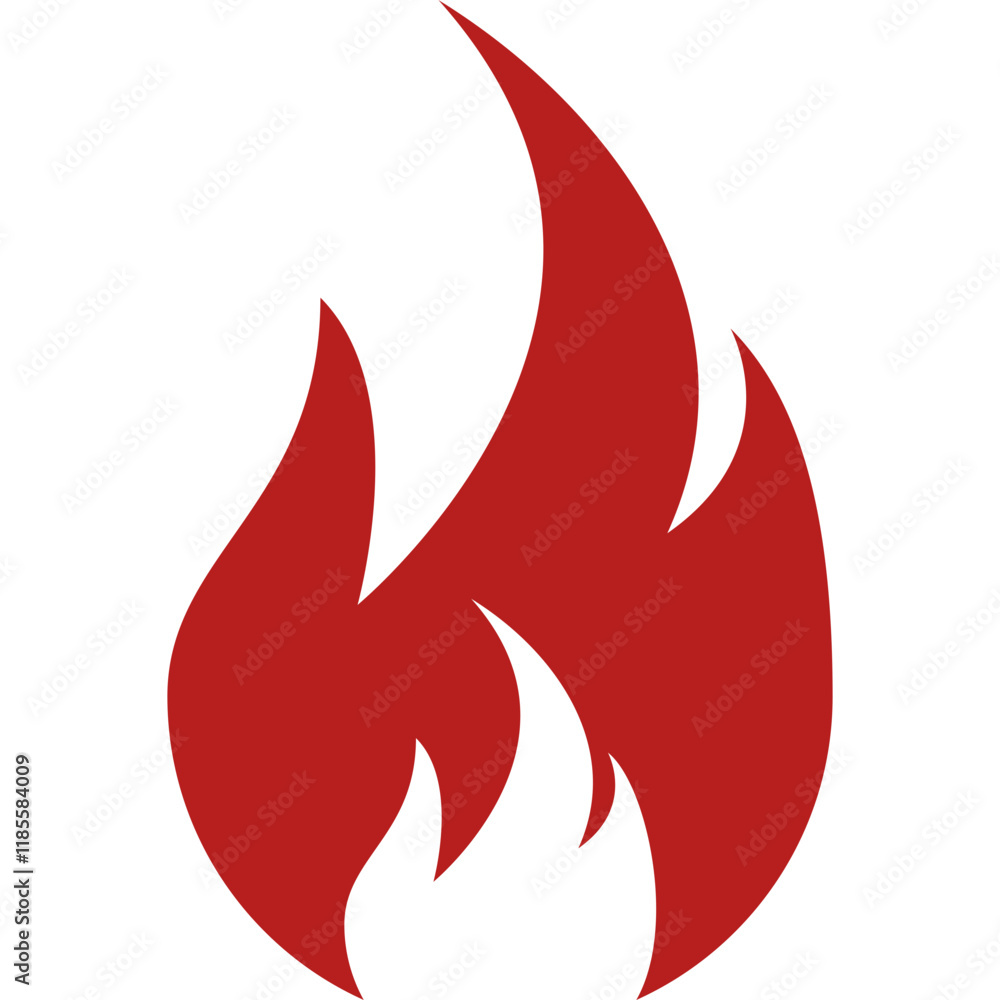Simple vector icon fire Simple vector icon fire