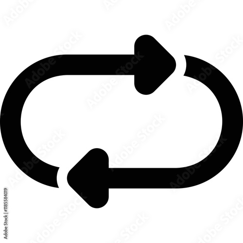 Simple vector icon repeat button