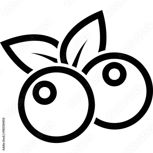 Simple vector icon blueberry
