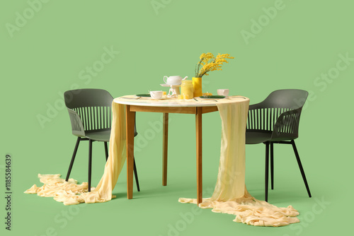 Served restaurant table wit...