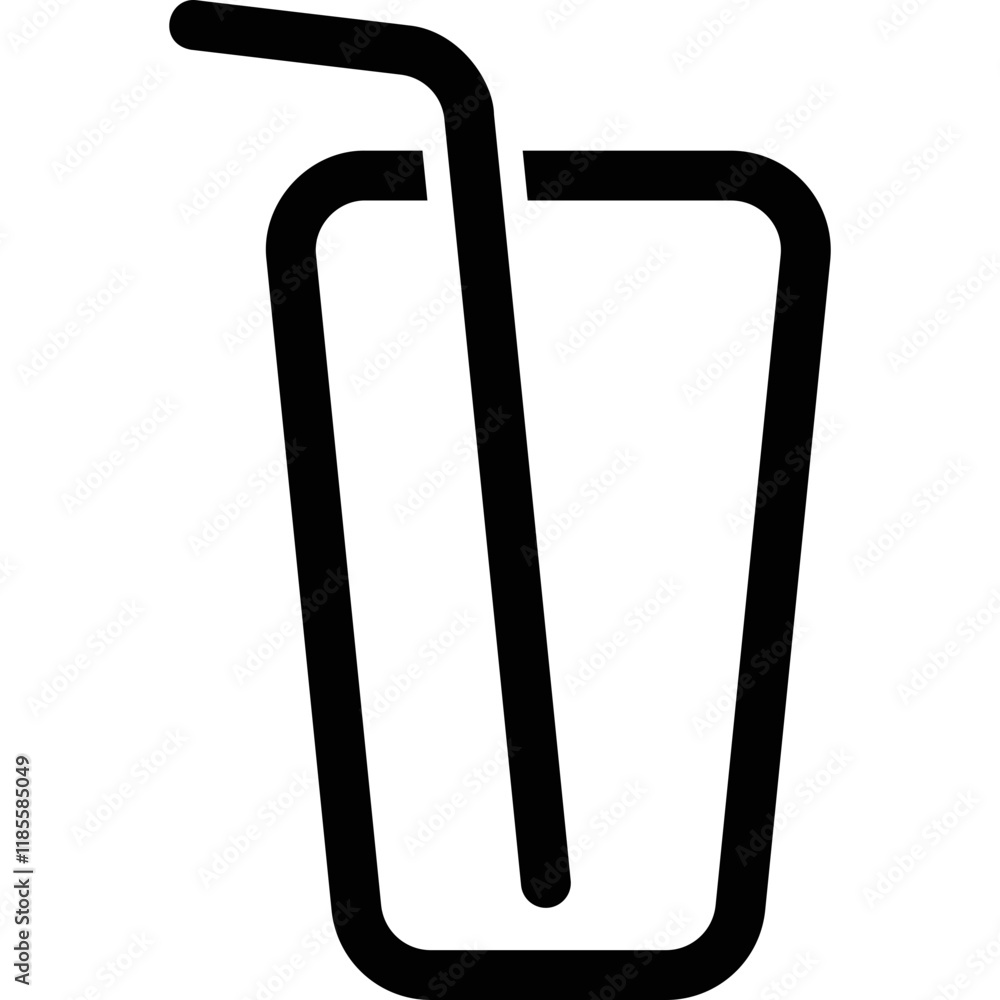 Simple vector icon glass of juice Simple vector icon glass of juice