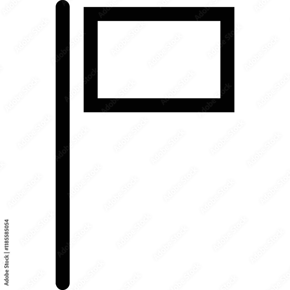 Simple vector icon flag