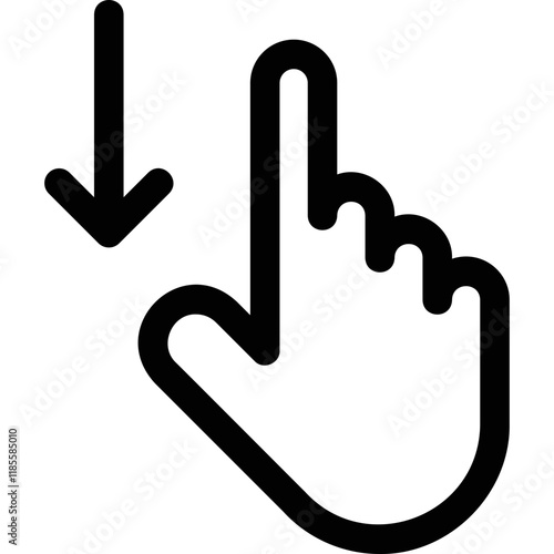 Simple vector icon hand swipe