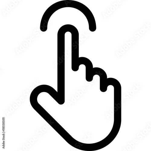 Simple vector icon hand swipe
