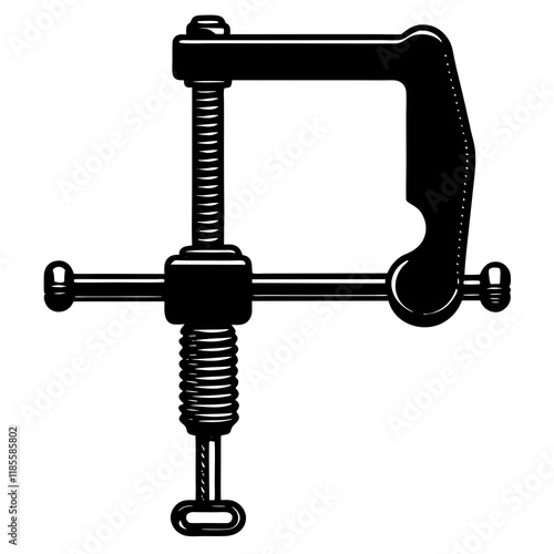 clamp on white background