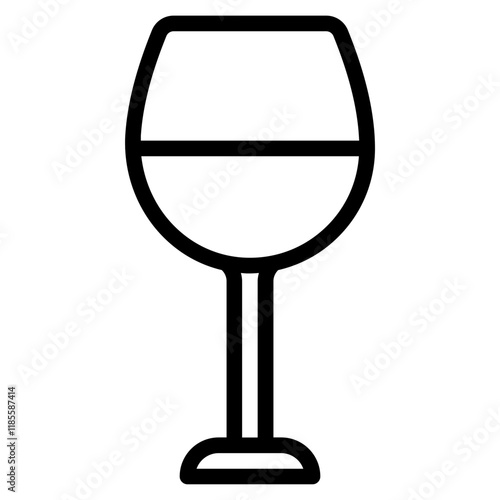 Stylish Wine Glass Icon for Modern Designs