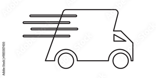 Fast shipping delivery truck icon set. Delivery Truck icon. Fast delivery icon.
