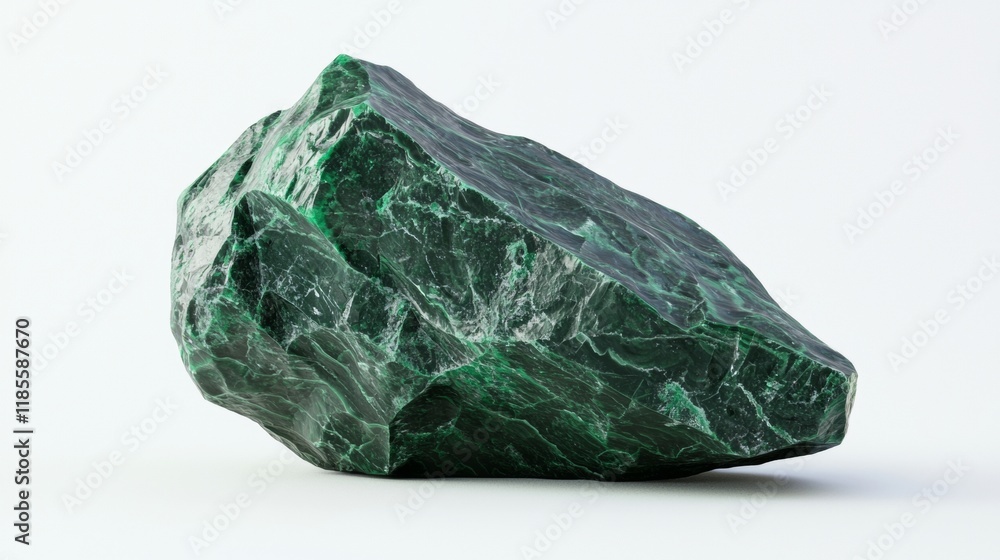 Fototapeta premium Vibrant green fluorite crystal cluster displaying stunning cubic formations and unique textures