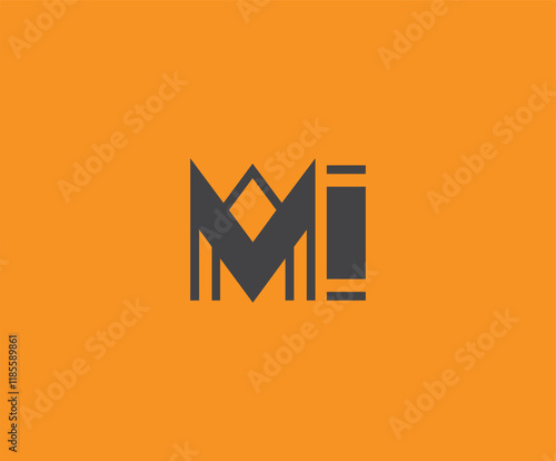 M and I logo design. MI abstract Letters Logo Monogram. This logo design is the process of creating a visual symbol that represents a brand, company, or individual.