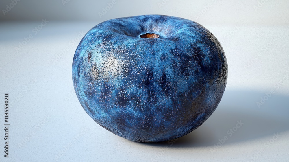 Close-up of a Sparkling Blueberry on a Textured Surface. High-Resolution Image of a Single, Vibrant Berry with Detailed Texture and Glistening Surface. Rich Color and High Detail. Close-up of a Sparkling Blueberry on a Textured Surface. High-Resolution Image of a Single, Vibrant Berry with Detailed Texture and Glistening Surface. Rich Color and High Detail.