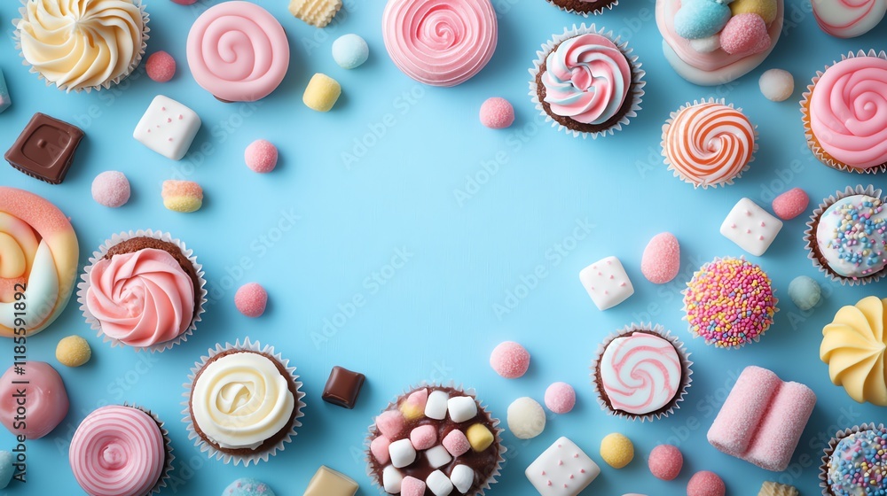 Fototapeta premium cupcakes with sprinkles