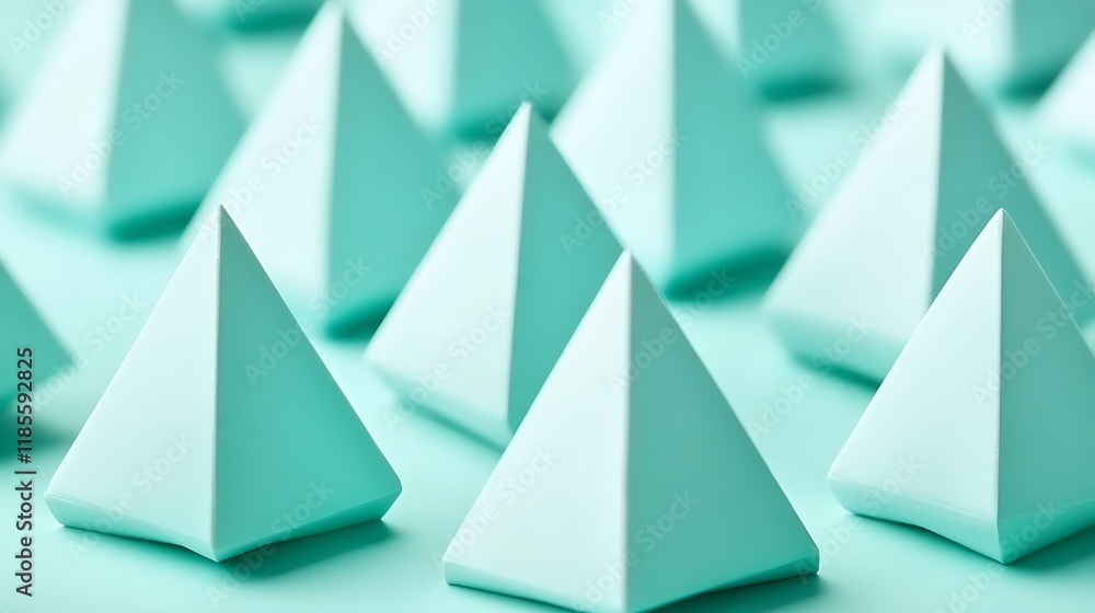 Abstract Background of Aqua Colored Pyramids Abstract Background of Aqua Colored Pyramids