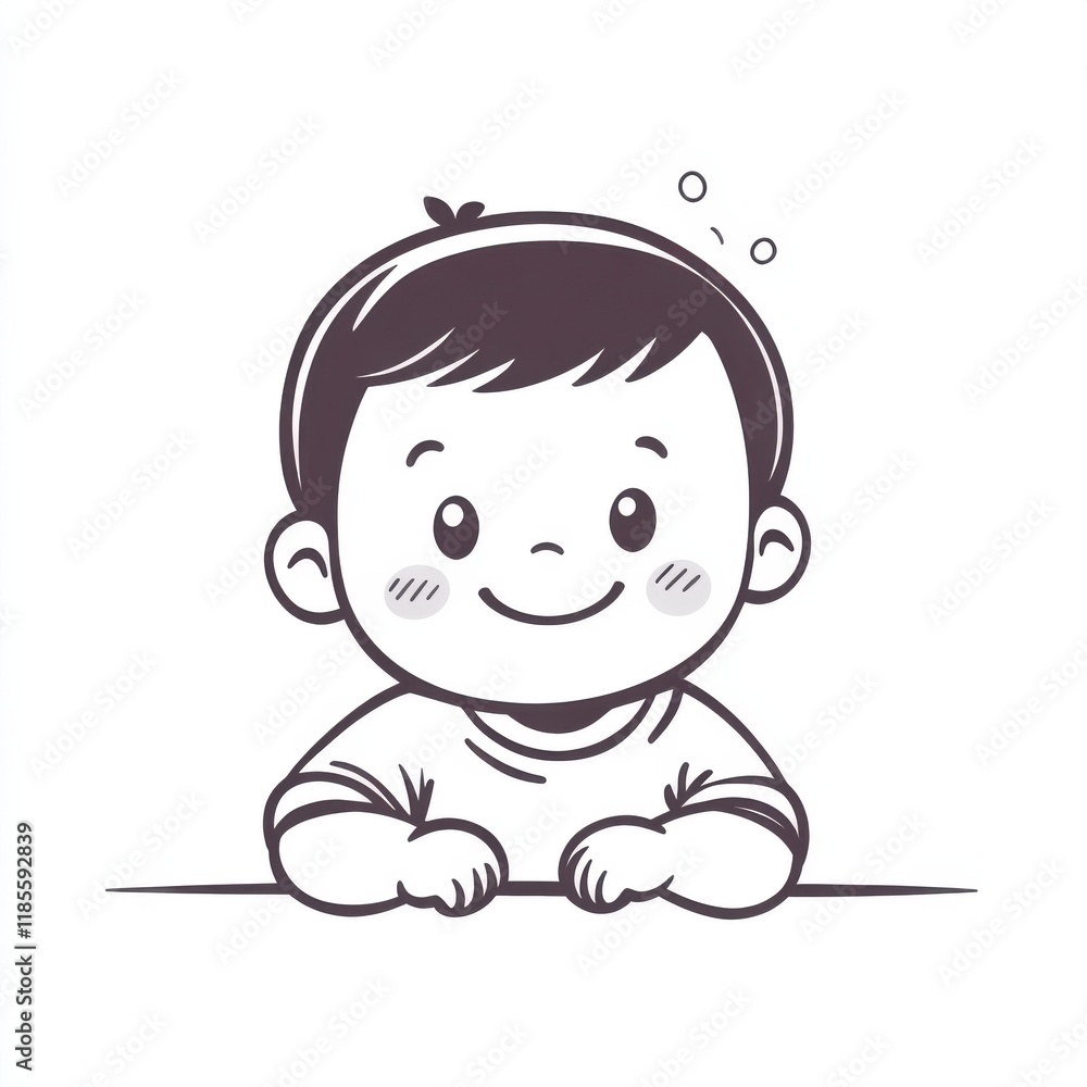 Cute smiling boy with playful expression. Cute smiling boy with playful expression.
