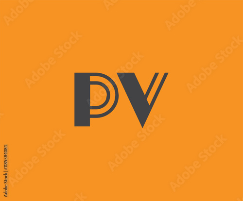 P and V logo design. PV abstract Letters Logo Monogram. This logo design is the process of creating a visual symbol that represents a brand, company, or individual.