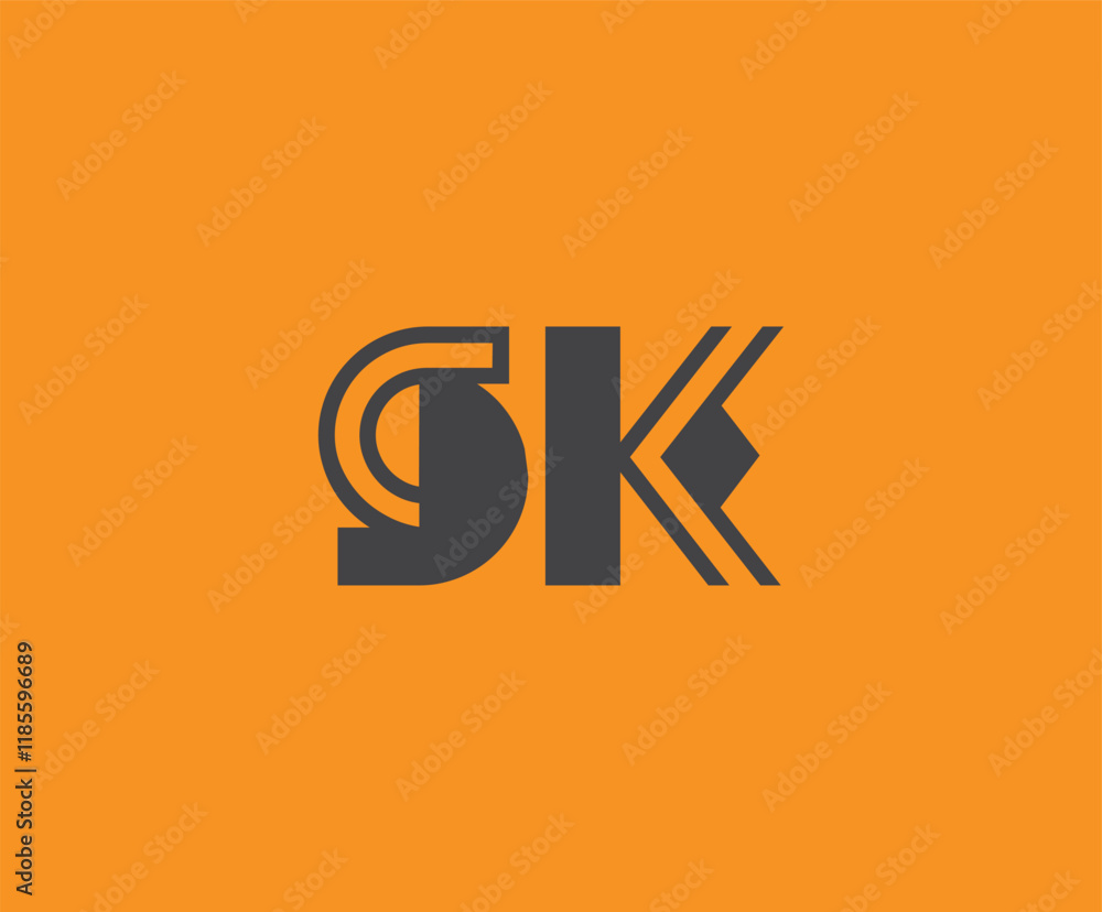S and K logo design. SK abstract Letters Logo Monogram. This logo design is the process of creating a visual symbol that represents a brand, company, or individual. S and K logo design. SK abstract Letters Logo Monogram. This logo design is the process of creating a visual symbol that represents a brand, company, or individual.