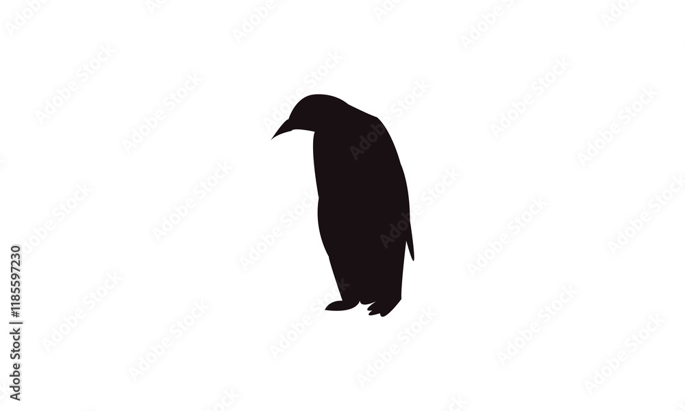 Fototapeta premium Penguin Bird Silhouette Design And Vector Illustration. 