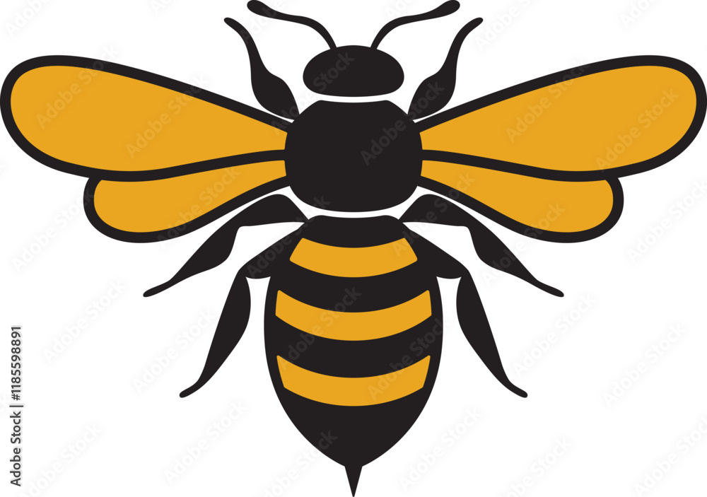 Fototapeta premium Bee on a white background.