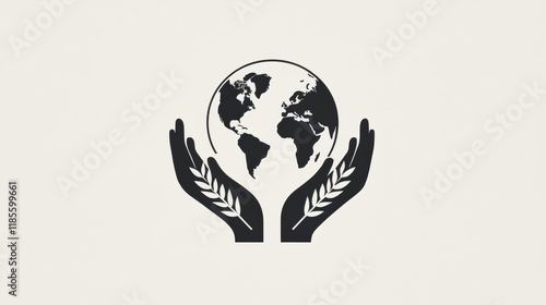 simple black and white clean logo student misison trip global charity photo