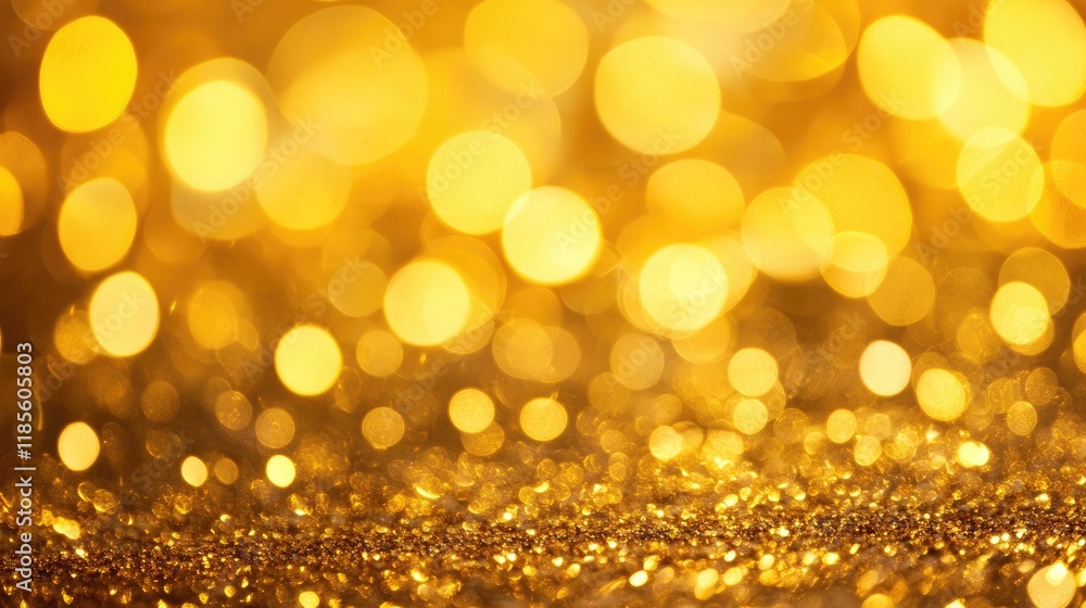 Golden bokeh lights creating a shimmering background pattern for festive and celebratory themes Golden bokeh lights creating a shimmering background pattern for festive and celebratory themes