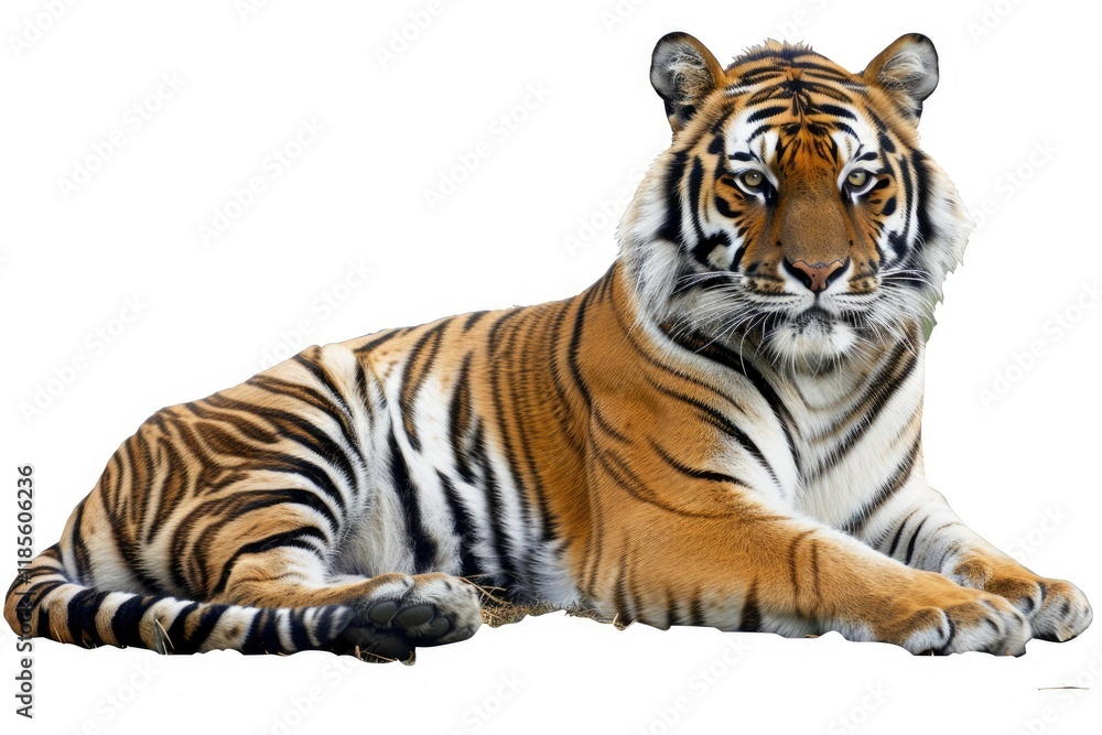 Vibrant Picture of Tiger Photo Isolated on Transparent Background Vibrant Picture of Tiger Photo Isolated on Transparent Background