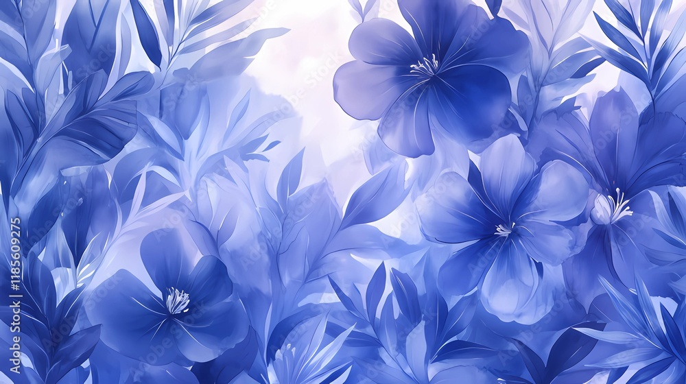 custom made wallpaper toronto digitalHand painted watercolor floral pattern