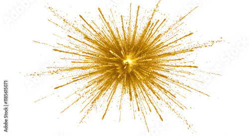 Abstract Gold Burst Explosion Splatter Design Element Dynamic Energy Festive Background