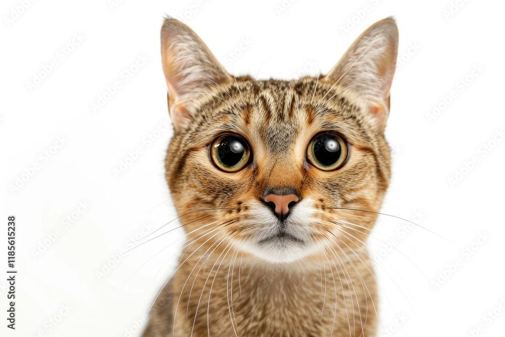 Ultra Hd Image of Ravishing Adorable Oriental Cat Portrait on White Isolated Background Ultra Hd Image of Ravishing Adorable Oriental Cat Portrait on White Isolated Background