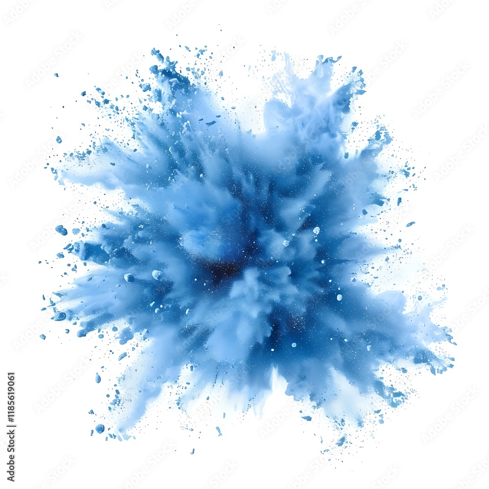 A vibrant blue explosion of paint or ink, showcasing fluid dynamics and abstract art. A vibrant blue explosion of paint or ink, showcasing fluid dynamics and abstract art.
