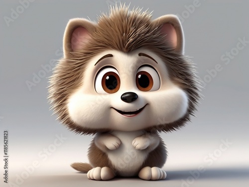 3d animals illustration cartoon character isolated on white background 