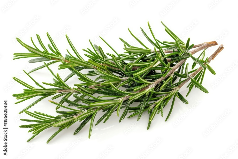 Ultra Hd Picture of Rosemary Twig Isolated on White Background Ultra Hd Picture of Rosemary Twig Isolated on White Background