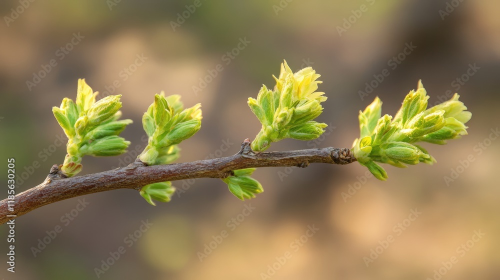 New growth on a she oak branch showcasing vibrant green leaves in early springtime. Nature's beauty and renewal captured in detail. New growth on a she oak branch showcasing vibrant green leaves in early springtime. Nature's beauty and renewal captured in detail.