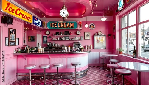 Step Back in Time: A Retro Ice Cream Parlour