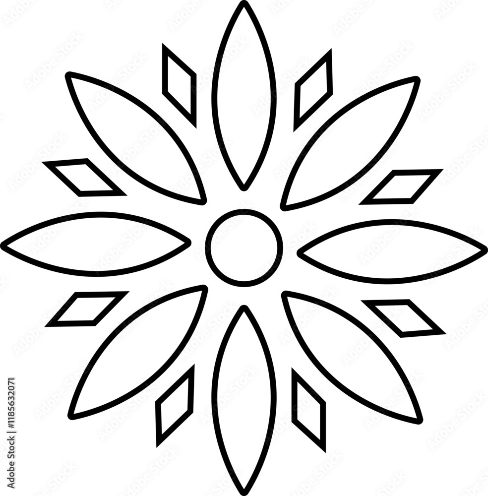 Flower icon isolated on transparent background. simple icon. Flowers in modern simple. Cute round flower plant nature, Black color shape icon, hand drawn wreaths. Cute doodle floral wreath frame.