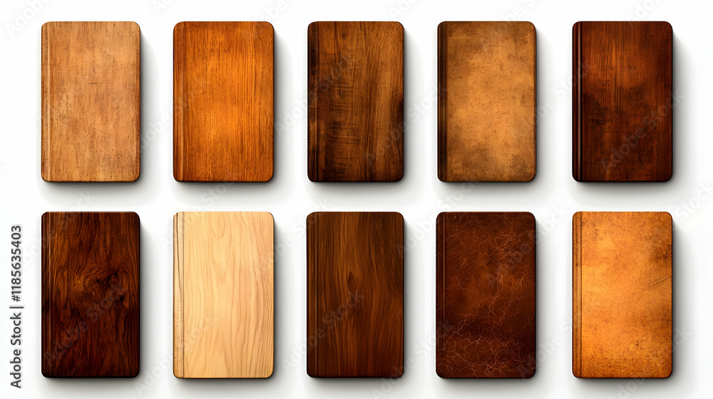 A collection of square hardcover books, both closed and open, set against a white background A collection of square hardcover books, both closed and open, set against a white background