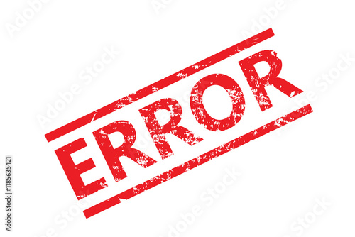 ERROR red stamp text vector illustration design background for blooper or mistakes