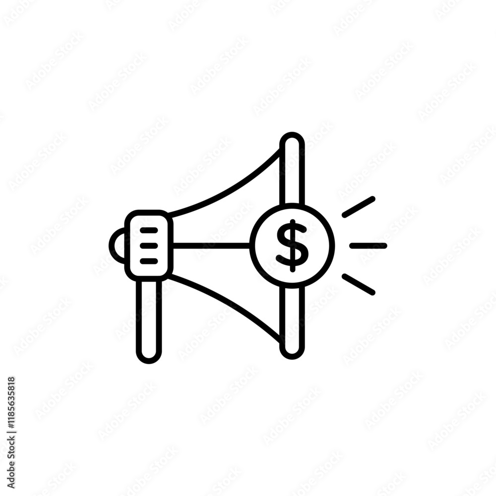 Campaign icon Vector logo outline Campaign icon Vector logo outline