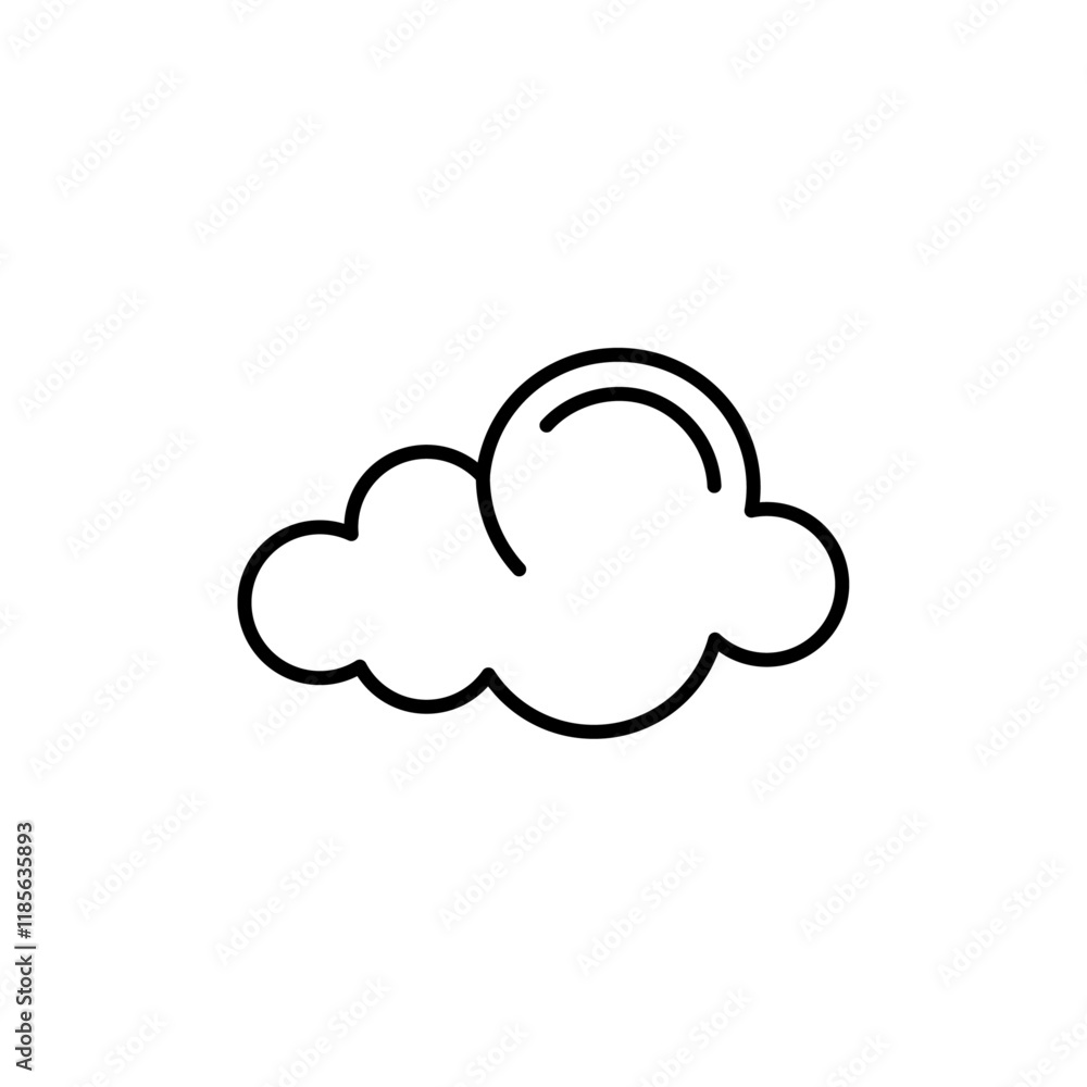 Cloud icon Vector logo outline Cloud icon Vector logo outline