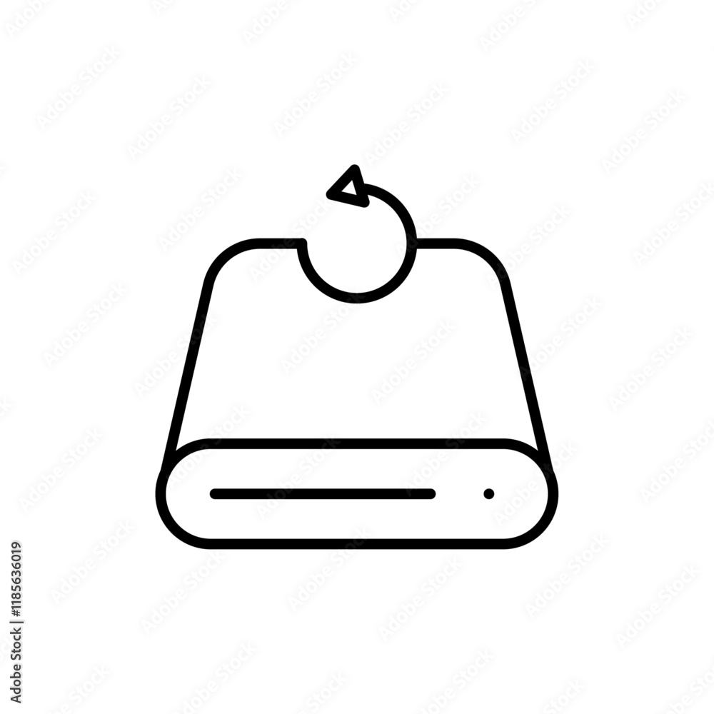 Obraz premium Data backup icon Vector logo outline