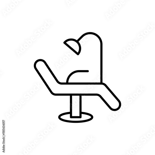 Dentist chair icon Vector logo outline
