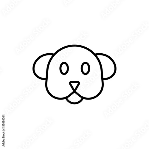 Dog icon Vector logo outline